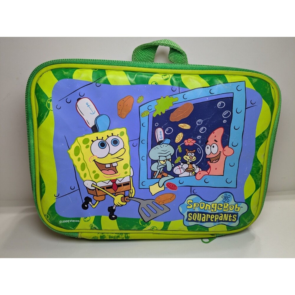 Vintage 2000 Viacom SpongeBob SquarePants Flipping Burgers Lunch Box